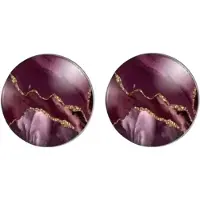 Charme Bijoux Clip Oorbellen-Burberie-2 cm Bordeaux- geen gaatje-