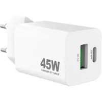 Sinox beslag PRO USB thuislader | USB-C PD + USB-A QC | GaN | 45W