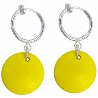 Charme Bijoux Klem oorbellen Tordis geel 1.5 cm