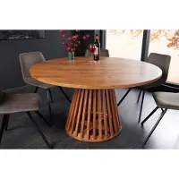 Invicta Ronde eettafel MAISON JADE 130 cm massief houten onderstel van natuurlijk acacia - 43339
