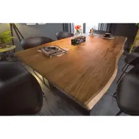 Invicta Massief houten eettafel MAMMUT 140 cm wilde acaciaboom rand industrieel design 2,6 cm tafelblad - 43426