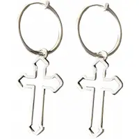 Charme Bijoux Klem oorbellen kruis 6 cm