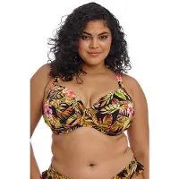 Elomi Swim Soft-Cup Bikinitop Tiger Valley | Maat: 95J | Kleur: Zwart