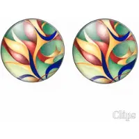 Charme Bijoux Clip oorbellen- Helen- gekleurd-2 cm