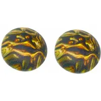 Charme Bijoux Clip oorbellen bruin 2 cm kunststof