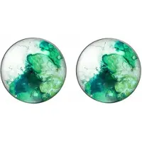 Charme Bijoux Clip oorbellen Arieen groen 2 cm