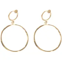 Charme Bijoux Klem oorbellen goudkleurig 3 cm