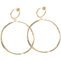 Charme Bijoux Klem oorringen -goudkleurig -6.5 cm- oorringen- Lang- geen gaatje-
