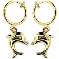 Charme Bijoux Klem oorbellen - Dolfijn - goudkleurig - geen gaatje-
