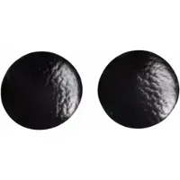 Charme Bijoux Clip Oorbellen- Christa- Leer- zwart 1.5 cm