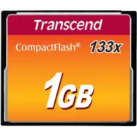 Transcend TS1GCF133 133X CompactFlash, 1 GB. (CompactFlash-geheugenkaart)