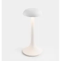 LEDS-C4 LED tafellamp Portobello, wit, dimmer, ABS dimbaar, wit / opaal, Woon-/ Eetkamer, Kunststof