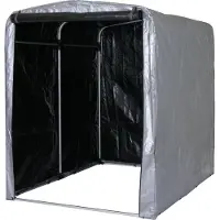 MCW Fietsgarage -N61, folie garage opslag garage tent, aluminium UV-bescherming waterdicht, 201x157x201cm ~ zilver