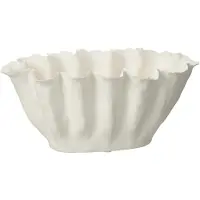 J-Line Vase calyx ceramic white small