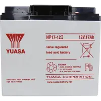 Yuasa NP17-12 Loodaccu 12 V 17 Ah Loodvlies (AGM) (b x h x d) 181 x 167 x 76 mm M5-schroefaansluiting Onderhoudsvrij, VDS-certificering
