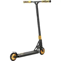 Bikestar STAR- SCOOT ER Free style Aluminium Jump Stunt Scoot er / 120mm Wielen / Zwart Goud