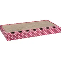 Trixie krabplank karton met balletjes roze - Speelgoed kat Trixie