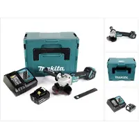 Makita DGA 513 RG1J accu haakse slijper 18V 125mm borstelloos + 1x oplaadbare accu 6.0Ah + lader + Makpac