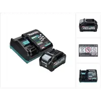Makita Power Source Kit 40 V max. met BL 4040 accu 4.0 Ah XGT ( 191B26-6 ) + DC 40 RA snellader XGT LXT ( 191E07-8 )