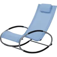 Beliani CAMPO - Strandstoel - Blauw - Polyester
