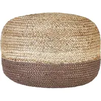 Beliani DUKI - Poef - Natuurlijk/Bruin - 50 cm - Jute