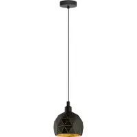 Eglo Design Hanglamp Roccaforte Ø 17cm Zwart Met Goud