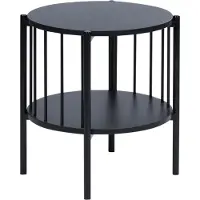 Beliani OREANA - Bijzettafel - Zwart - MDF