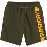 Superdry Zwemshorts olijfgroen / oranje