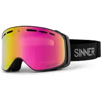 Sinner Skibril Sinner Olympia + Matte Black Double Full Pink Sintrast Vent
