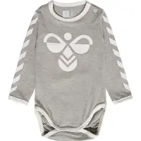 Hummel Rompertje/body 'Flipper' grijs gemêleerd / wit