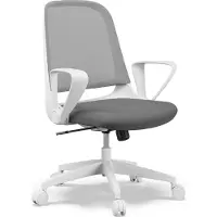 Sense7 SOPTY - Ergonomische Bureaustoel - Belastbaar tot 120 kg - Verstelbare Lendensteun - Computerstoel - Directiestoel - Max. 180 cm - Wit en grijs