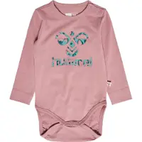Hummel Romper l/s -HmlNete-Woodrose - - 1 jaar (80) - Rompers Lange Mouw