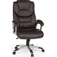 Amstyle Madrid, fauteuil met lederlook, bruin