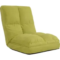 Mendler Vloer fauteuil -N45, slaap fauteuil opklapbare fauteuil functionele fauteuil, slaapfunctie opvouwbaar stalen frame fluweel ~ groen