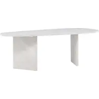 Ebuy24 Grönvik eetkamertafel ovaal 100x220 cm wit.