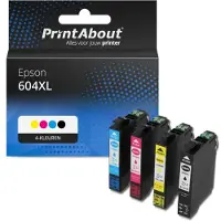 PrintAbout Inktcartridge 604 (C13T10H64010) 4-kleuren Multipack geschikt voor Epson
