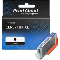 PrintAbout Huismerk Canon CLI-571BK XL Inktcartridge Zwart Hoge capaciteit