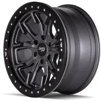Dirty Life 9303 DT-1 17x9/5x127 BP/-12mm Offset/78.1mm Hub Matte Gunmetal Wheel - Simulated Rashring