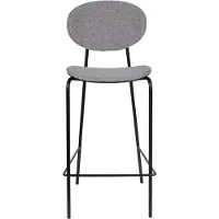 White Label Set van 2 barkrukken Angelico | polyester grijs 39x96x49 cm barkrukken | NADUVI