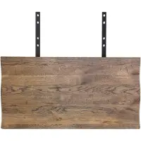 House Nordic Set van 2 verlengstukken golfrand Toulon | hout naturel 50x95x4 cm tafelbladen en -poten | NADUVI