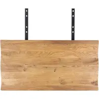 Ebuy24 Set van 2 verlengstukken golfrand Toulon | hout naturel 50x95x4 cm tafelbladen en -poten | NADUVI