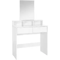 ML-Design Kaptafel Manon met LED-verlichting | spaanplaat wit 90x50x16 cm kaptafels | NADUVI