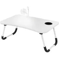ML-Design Laptopstandaard Sanne met USB-poort | mdf wit 60x40x25 cm laptoptafels | NADUVI