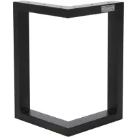 ML-Design Set van 2 tafelpoten Lucy | metaal zwart 25x25x43 cm tafelbladen en -poten | NADUVI