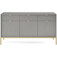 NADUVI Collection Dressoir Louis 3 deurs 3 lades | spaanplaat grijs 154x83x39 cm dressoirs | NADUVI