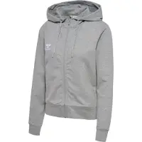 Hummel Sportief sweatvest 'Go 2.0' stone grey / wit