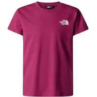 The North Face T-shirt Box NSE donkerrood Meisjes Katoen Ronde hals Logo - maat 2XL