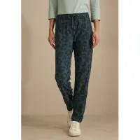 Cecil Dames Broek met leopatroon - Groen - L
