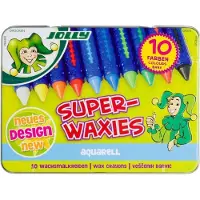 Jolly Superwaxies Aqua Krijt 10 stuks