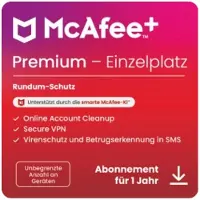 McAfee + Premium Individual 1 Jaar Onbeperkt aantal apparaten (Plus Premium)